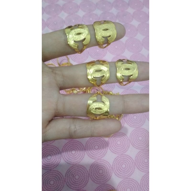 cincin chanel lapis emas 24k promo lapis kristal murah
