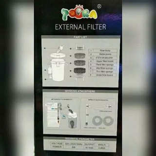 Pompa aquarium external filter TOPKA LW 603B | Shopee ...