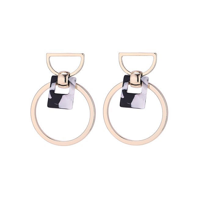 LRC Anting Tusuk Fashion Geometric Earrings Y61264