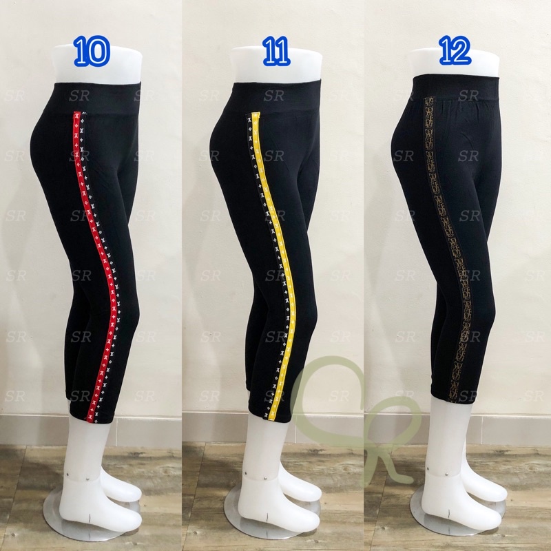 Legging Pendek 7/8 Import List Pita Fashion Wanita