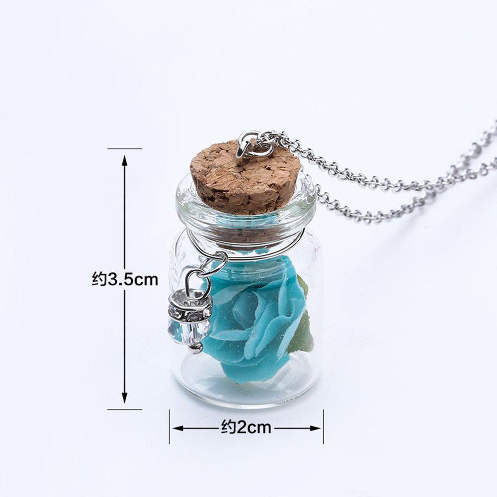 Kalung Rantai Panjang Dengan Liontin Botol Drift Untuk Wanita