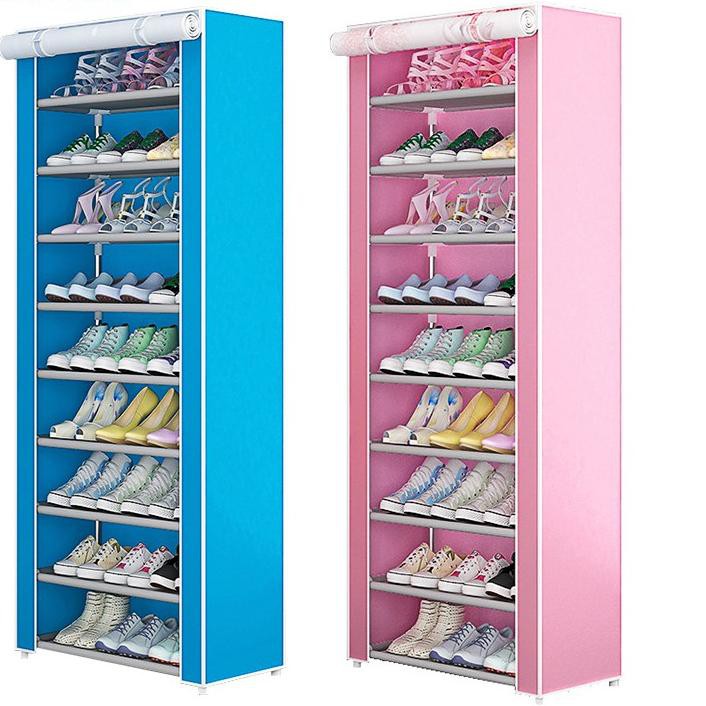 Terlaris Ecentio Rak Sepatu Kain 9 Susun Shoe Rack Portable Shopee Indonesia