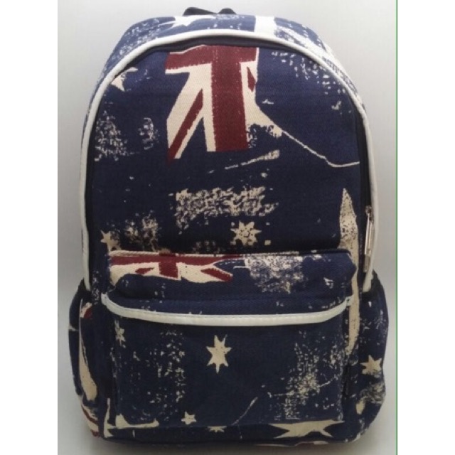 Tas Distro / Tas Kanvas / Ransel / Tas sekolah / Tas fashion / Vintage / Tas impor / 8026 Ausie