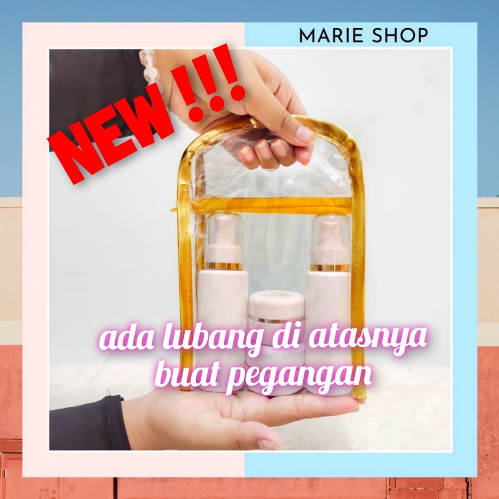 [ MDR ] POUCH KOSMETIK - TAS KOSMETIK - POUCH MIKA TRANSPARANT