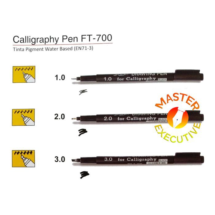 [Buah] Snowman Drawing Calligraphy Pen FT 700 1.0 2.0 3.0
