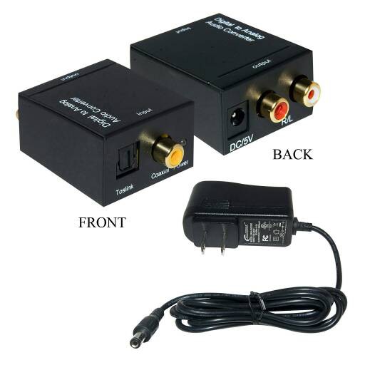 Audio Digital optic coax to Analog rca