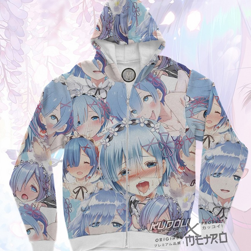 Jaket Ahegao Rem Re - Zero Adidaspoly Fullprint