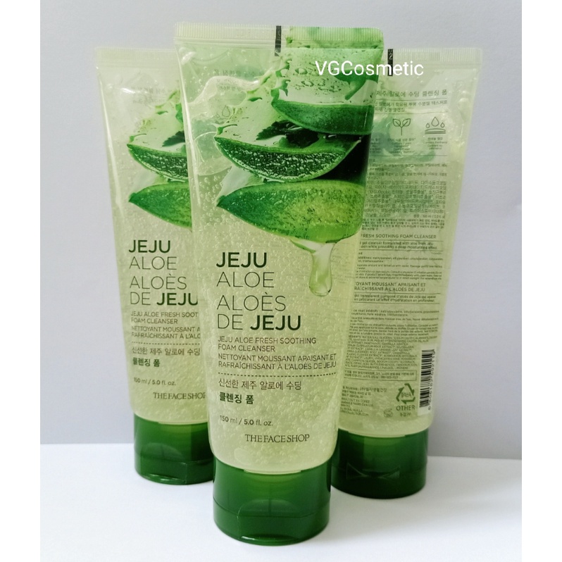 The Face Shop Jeju Aloe Fresh Soothing Foam Cleanser 150ml