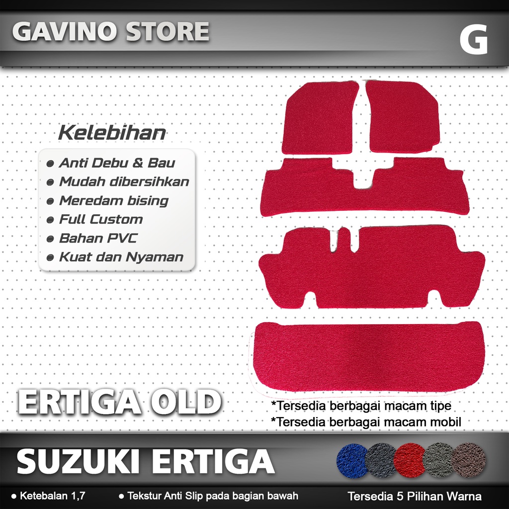 karpet mobil mie bihun suzuki ertiga old full bagasi 2012 - 2016 / karpet mobil suzuki ertiga full s
