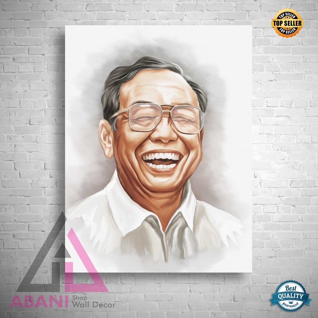 Abani Shop Poster Ulama Indonesia Gambar Poster Foto Gusdur Lukisan Digital KH Abdurrahman Wahid Plu