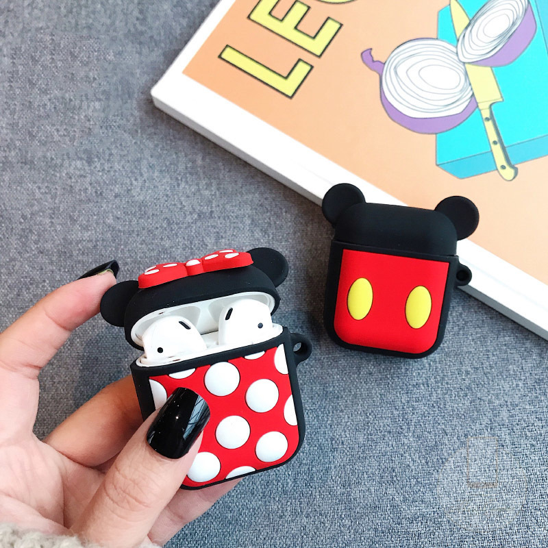 Case Bahan Silikon Motif Kartun Untuk Airpods