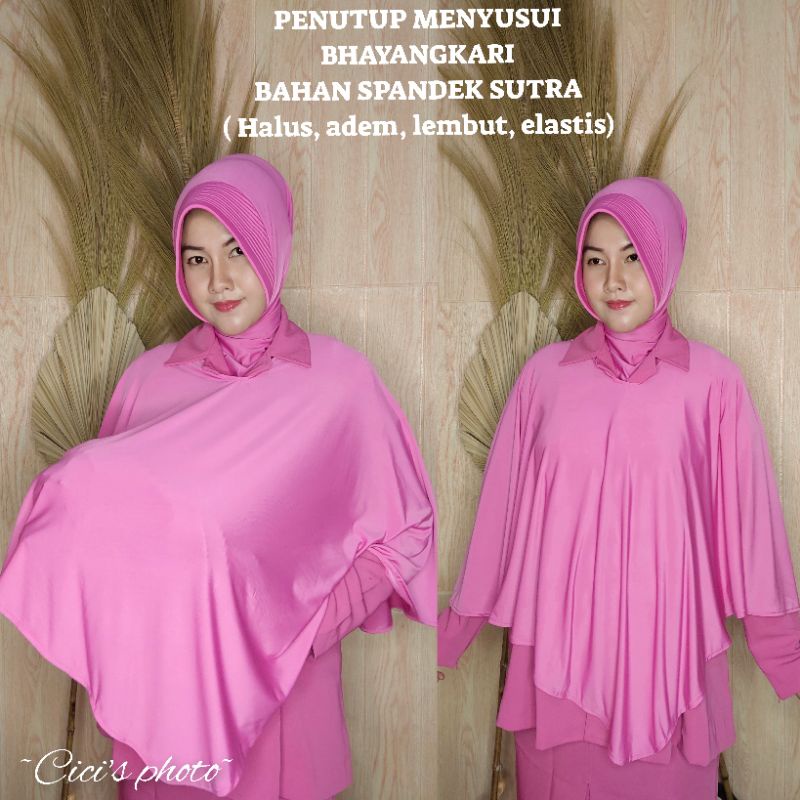 PENUTUP MENYUSUI BHAYANGKARI BAHAN SPANDEK SUTRA