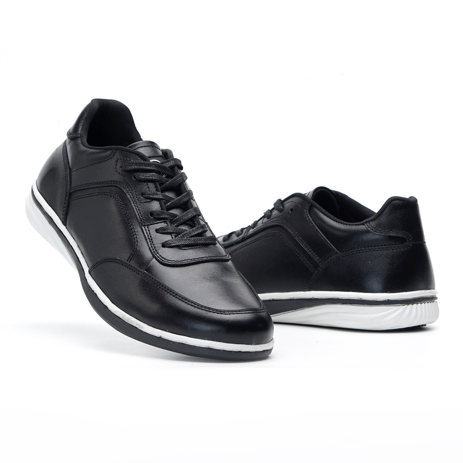 REINER BLACK (KULIT ASLI) |ManNeedMe x Greata| Sepatu Sneakers Pria Casual Shoes ORIGINAL