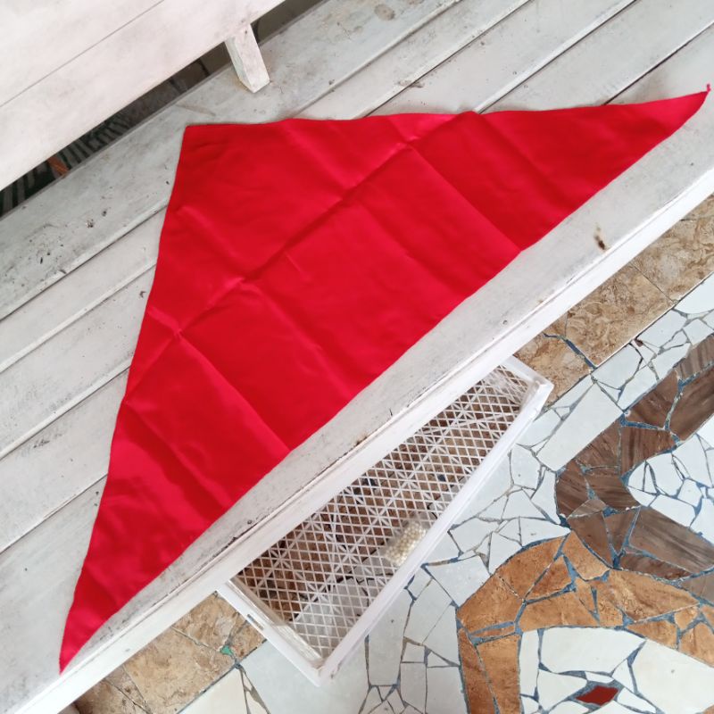 Syal paskibra segitiga polos scraf paskibraka merah syal leher