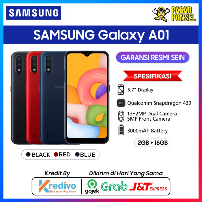 HP SAMSUNG GALAXY A01 2/16GB GARANSI RESMI TERMURAH SESURABAYA | Shopee