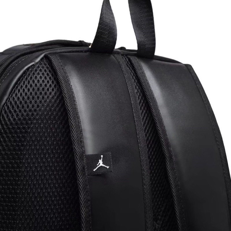 Air Jordan Bagpack Leather / Ransel Air Jordan Retro 12 Black / TAS SEKOLAH MURAH Unisex