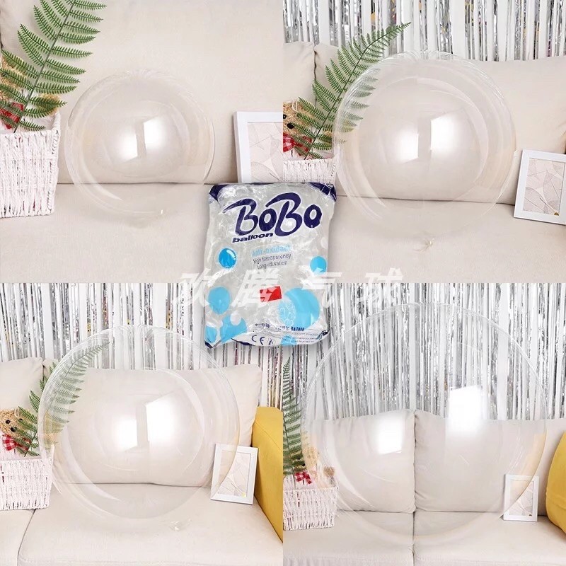 Bobo balon / balon pvc transparan bungkus  BIRU 18 24 36 inch