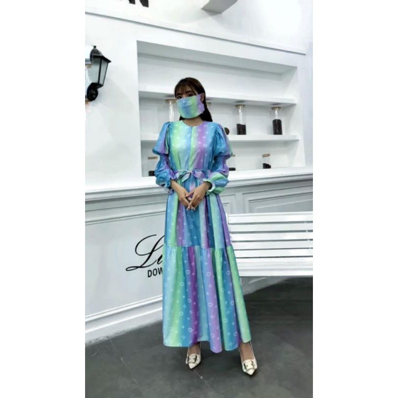 gamis import soira/gamis pelangi Lilac/gamis Lilac/import Lilac/gamis soira murah/