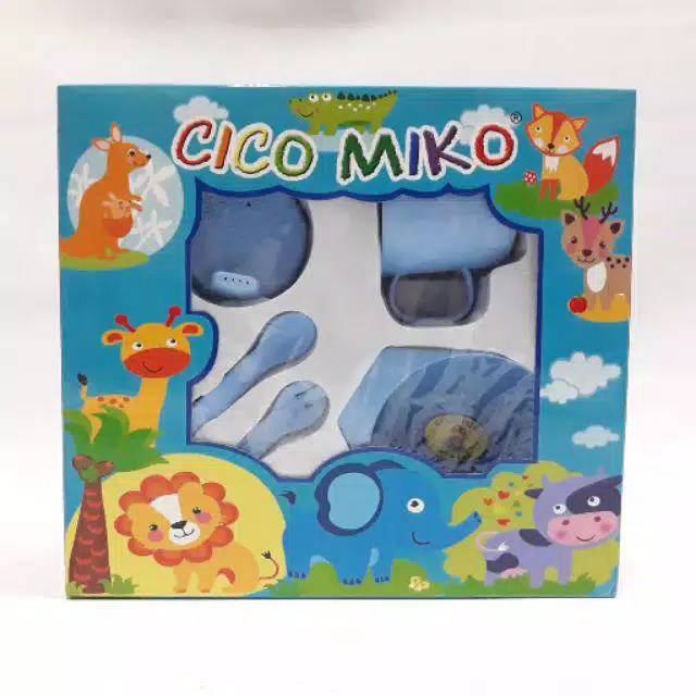 Fedding Set Alat Makan Cico Miko Ukuran Kecil-Set Alat Makan Cico Miko Size Kecil-Kado Bayi Murah