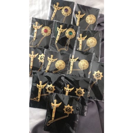 Bros Cowok Keris Alpaka Bali Rantai Kancing