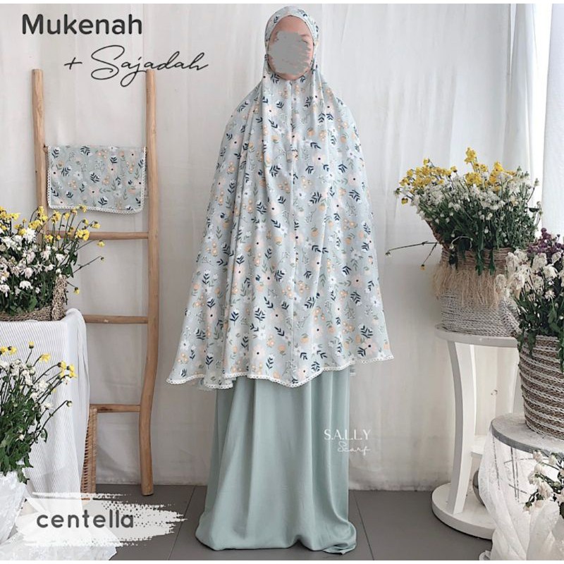 Mukena Traveling Centella + Sajadah Mini Ori By Sally Scarf