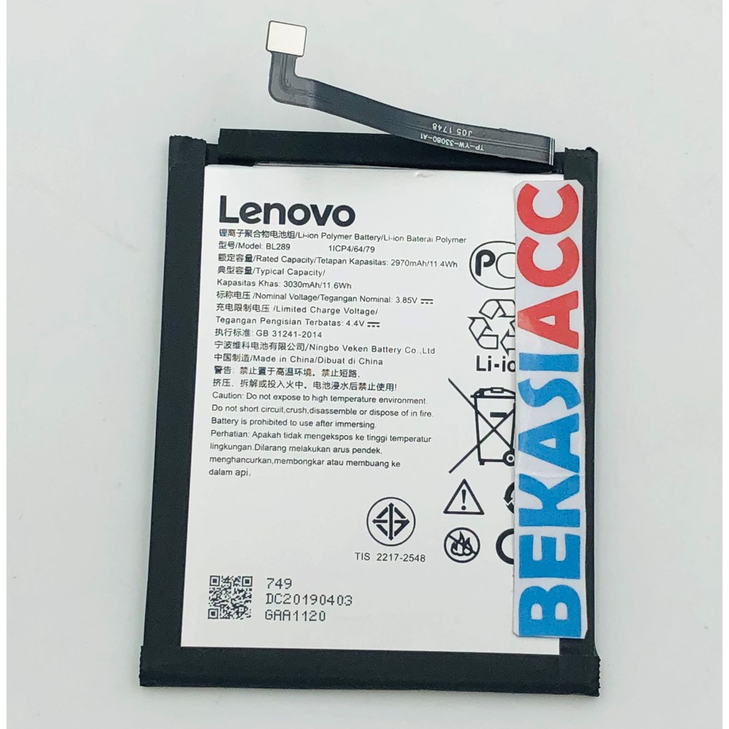 BATERAI LENOVO K5 PLAY / BATERAI LENOVO K5 PLAY / BATRE BL289 ORI
