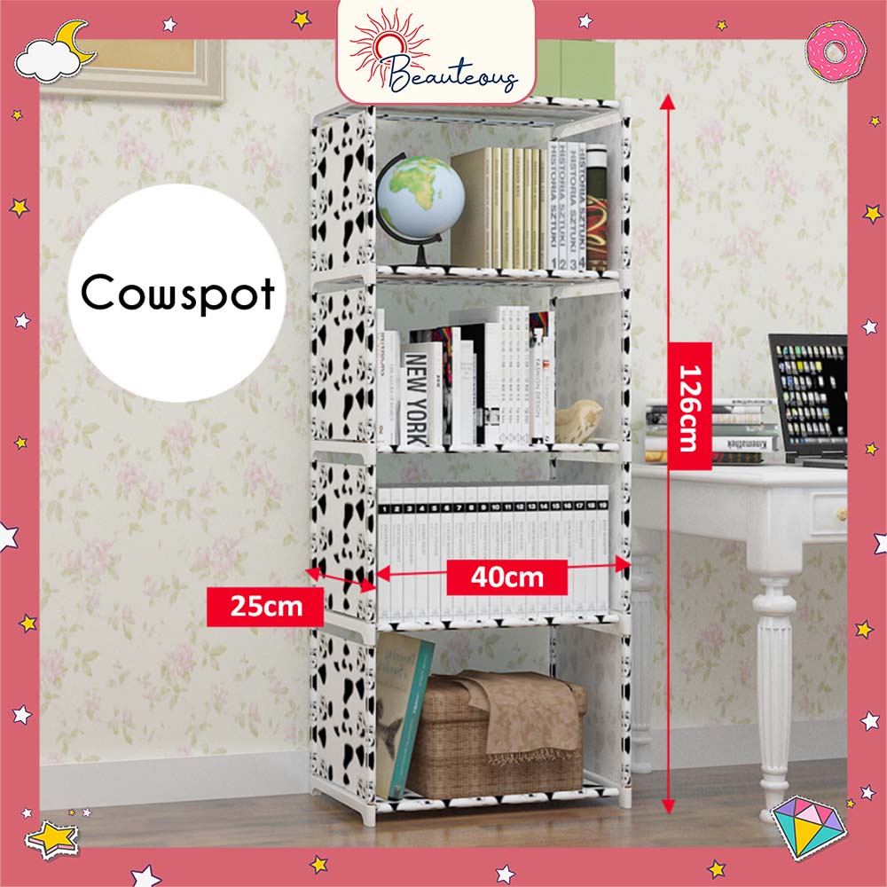 Rak Buku Portable Tempat Penyimpanan Display Serbaguna Motif Lucu