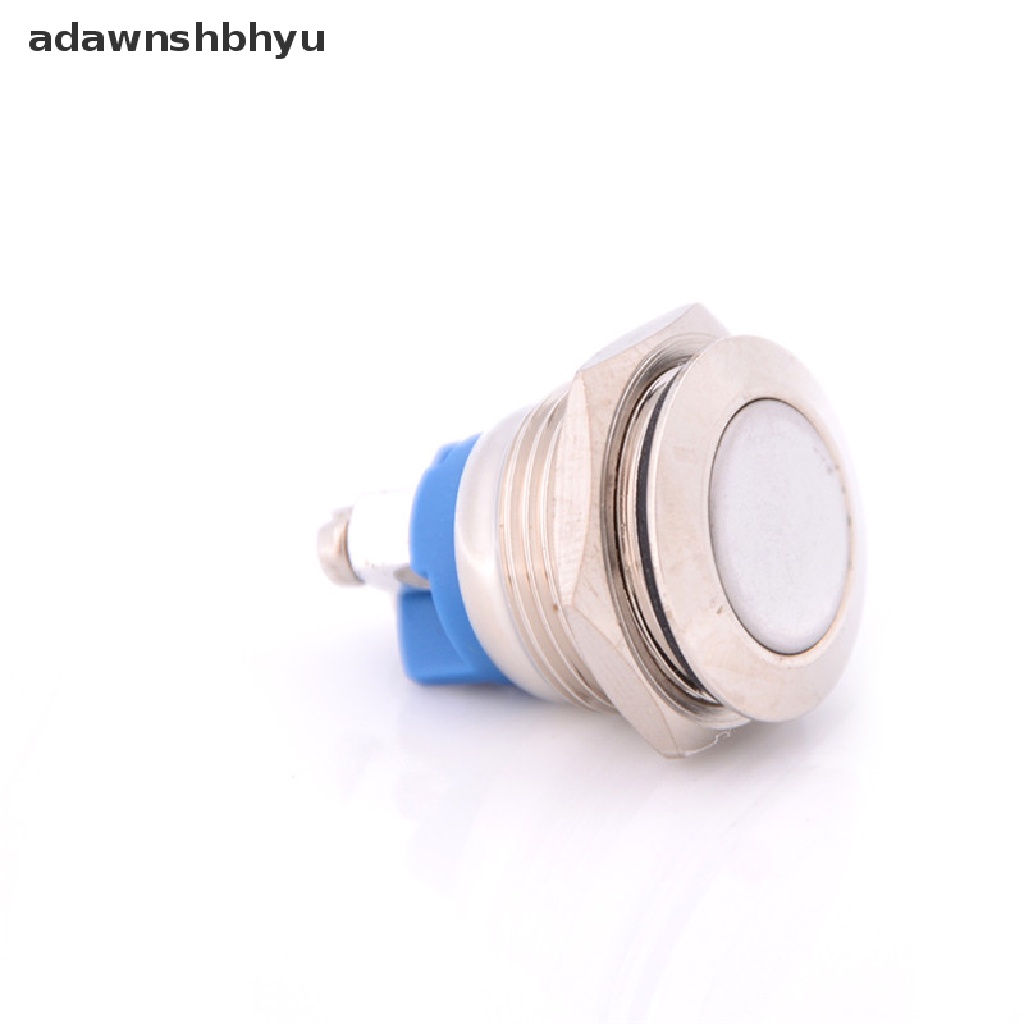 Adawnshbhyu 16mm Waterproof Tombol Tekan Momentary Metal Mobil Saklar Klakson ON OFF