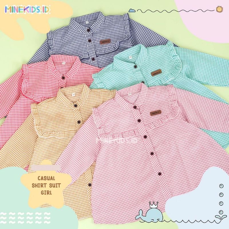 Afsheenastore Setelan Anak  Perempuan Casual Set By Mine Kids