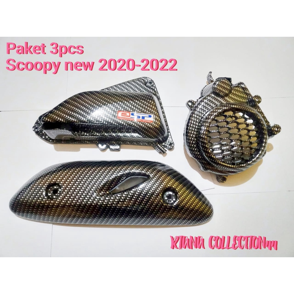 paket 3pcs scoopy carbon 2020/2022/ Scoopy delux ( FILTER,KIPAS,TAMENG)
