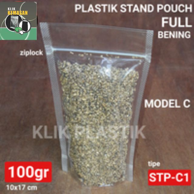 PLASTIK GULA 100GRAM/STANDING POUCH/KEMASAN SNACK/PLASTIK KLIP