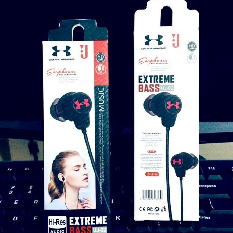 Handsfree Headset Earphone Extreme Bass UJ-02 / JB-11 With Mic