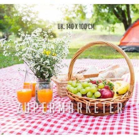 Kain Piknik Kotak-kotak Lucu Vintage 140 x 100 cm ( Taplak | Tikar)