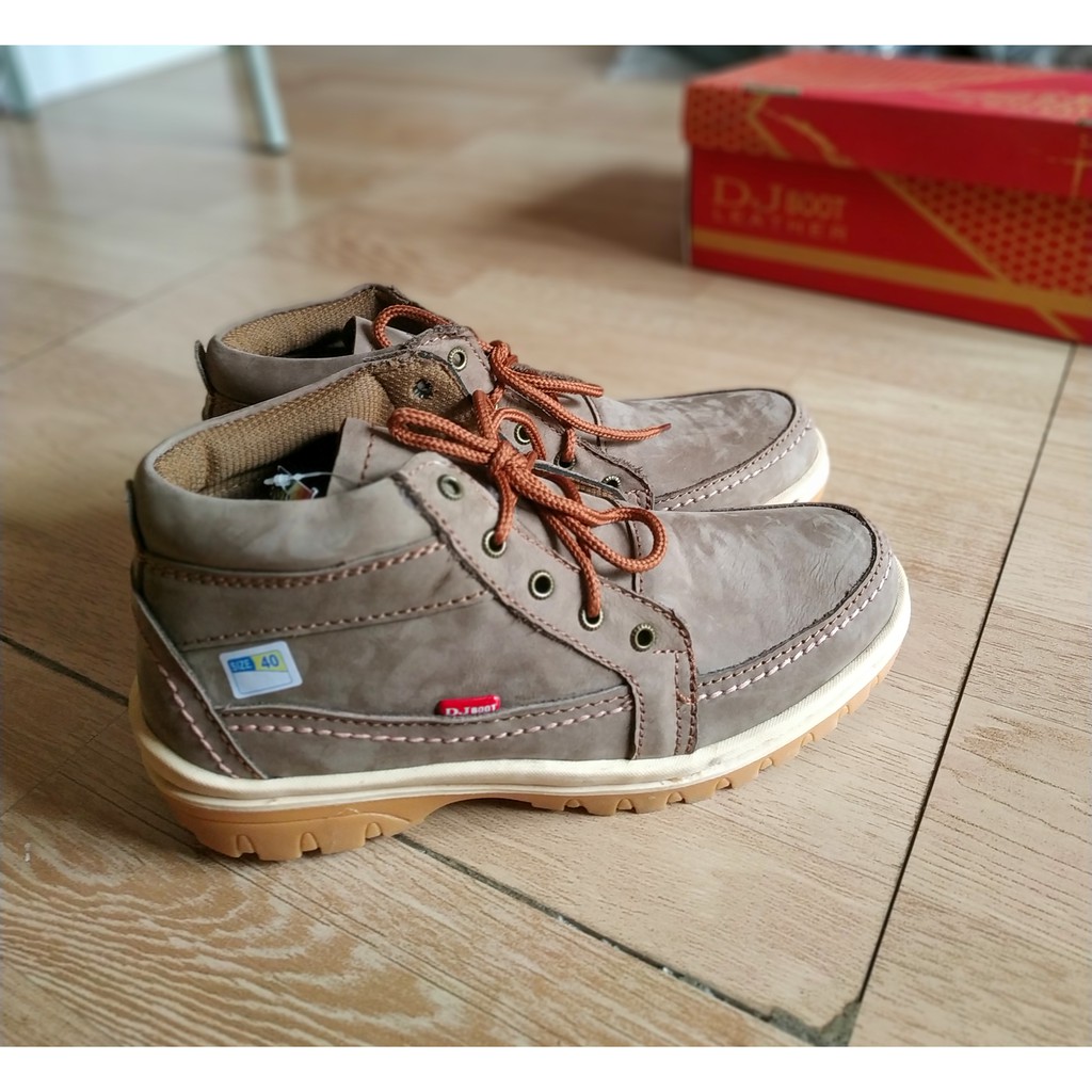 Sepatu Boots Boot Pria Cowok Kulit Asli Casual Ori Klasik Sapi Boot Boots Murah Karet Terbaru S054