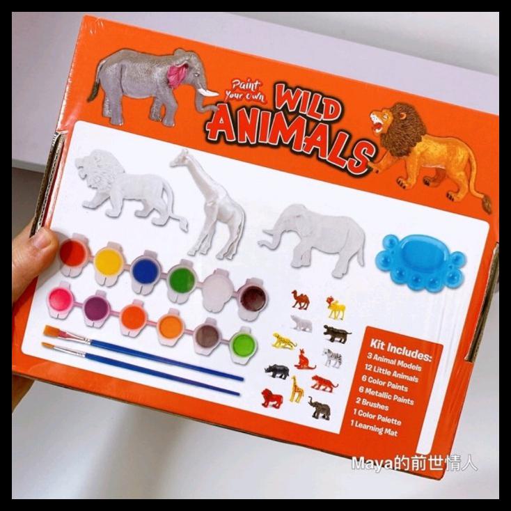 

Diy Paint Your Own Wild Animals (3 Big Animals And 12 Small Animals)