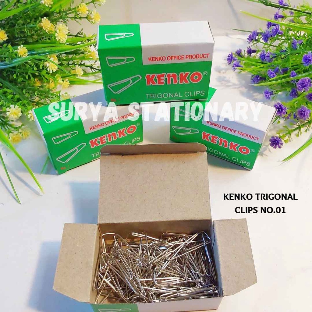 

(PCS)KENKO TRIGONAL CLIPS NO. 01 / KENKO TRIGONAL CLIP / PENJEPIT KERTAS KENKO NO. 1