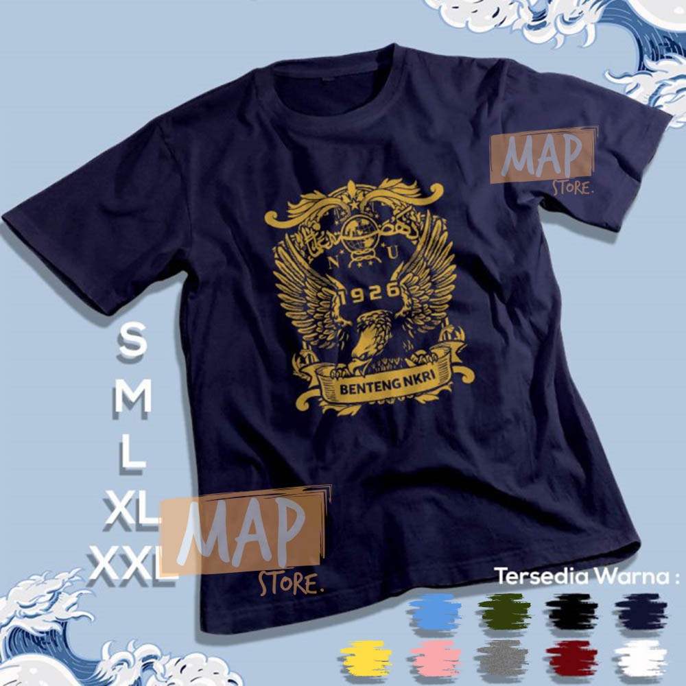 Kaos Santri Islami NU Benteng NKRI - Baju Distro Dakwah Muslim Katun Premium | 7841