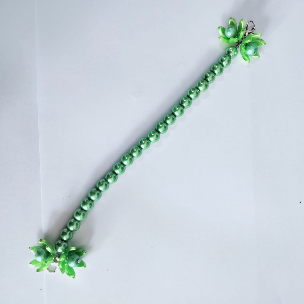 konektor masker mutiara 8m bunga kelopak diujung/strap masker/strap masker hijab/tali masker