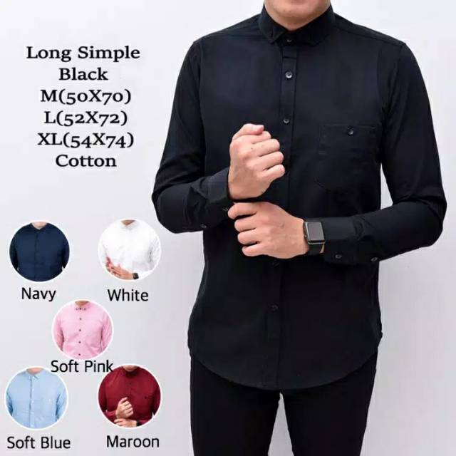 KEMEJA PRIA BOYI TOP MAN LENGAN PENDEK KASUAL FORMAL KERJA PUTIH HITAM NAVY GREY WARNA WHITE