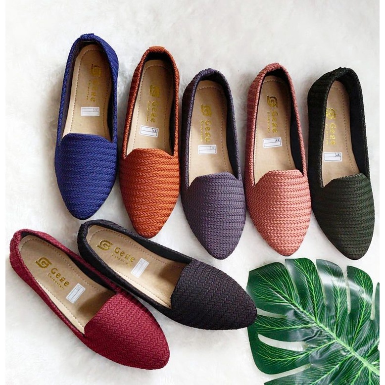 SEPATU FLAT MODEL LIDAH RAJUT GEGE