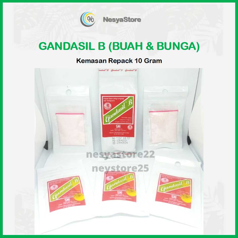 Gandasil B Pupuk Buah &amp; Bunga NPK Majemuk Generatif Repack 10gram - Gandasil B