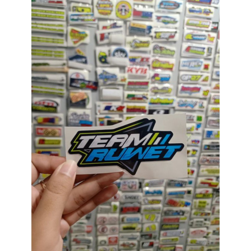 sticker printing TEAM RUWET