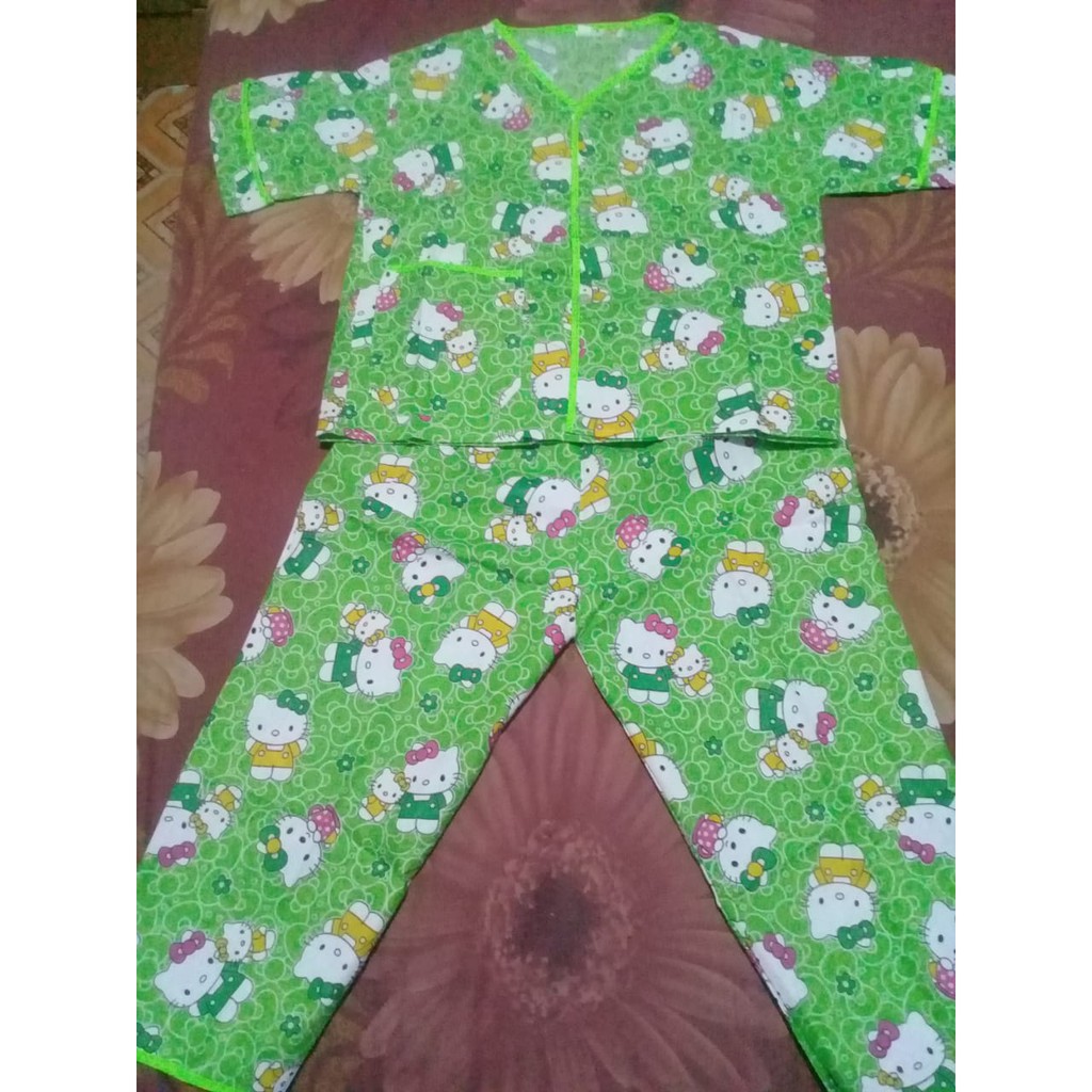 Piyama Anak Katun Jepang / Baju Tidur Anak Katun Bisa Pilih Motif Umur 1-8th/Anak Laki Perempuan M06