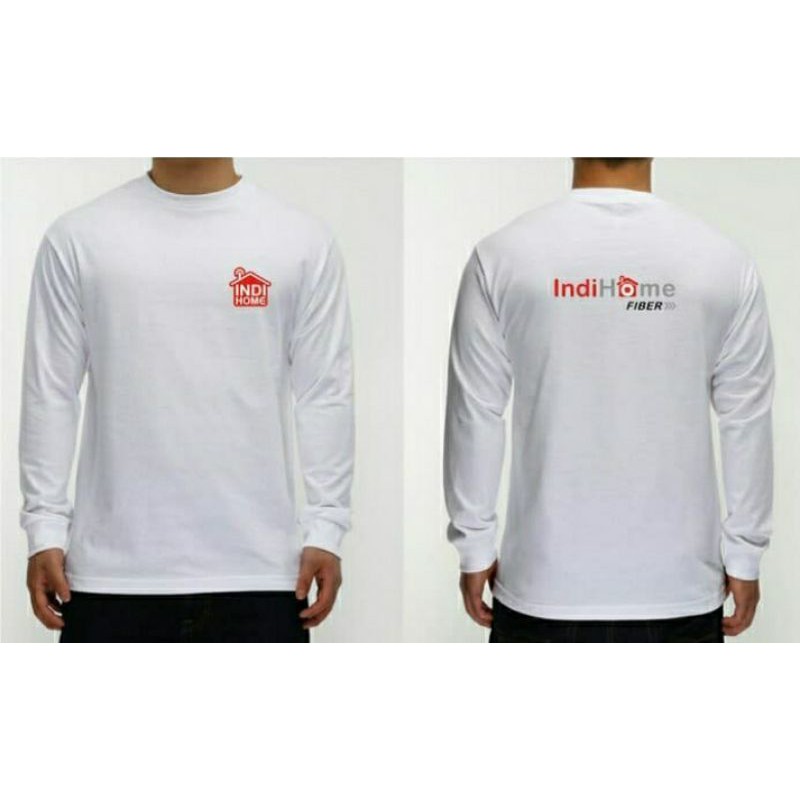 Tshirt Long Sleeve Indihome, Kaos Lengan Panjang Indihome Fiber