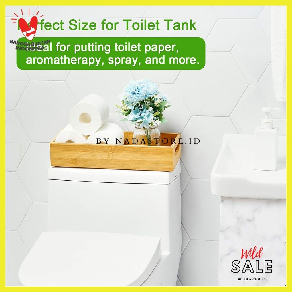 Mini wood crates kotak kayu , Wooden Tray with Handles, Toilet Tissue Holder Organizer Box CODE W005