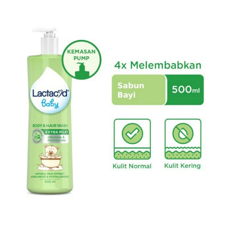 Lactacyd Baby Hair&amp;Body Wash 500ml PUMP