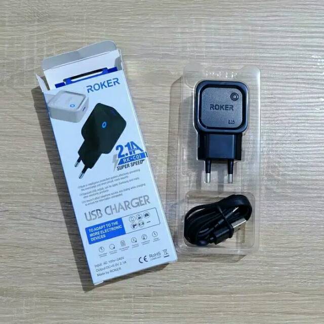 CHARGER ROKER 2.1A V8/MICRO