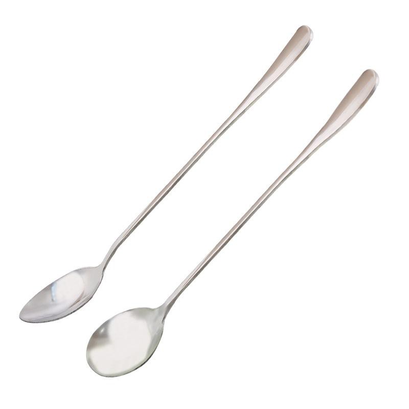 (BOW) Sendok Panjang Stainless Steel Silverware Sendok Teh Kopi G1K82