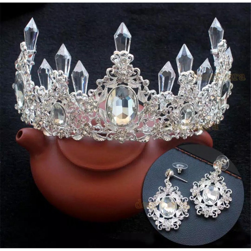 Diamond Light Crown - Mahkota Bridal Colorfull - Jewelry Set