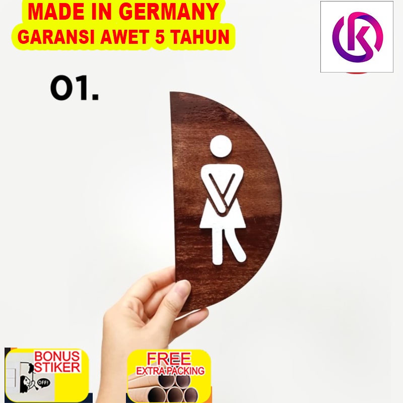 

Terlaris 02 - Toilet Sign / Tanda Toilet - Bahan Kayu